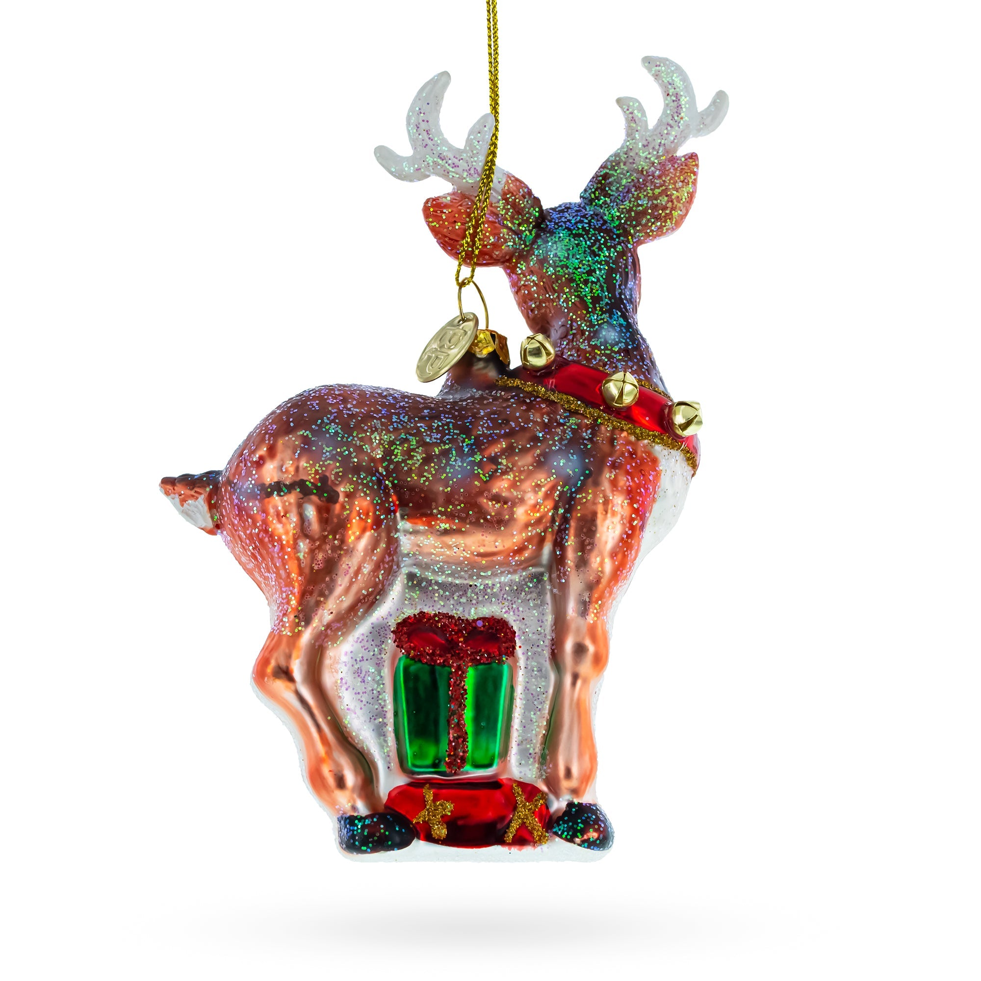 Fawn Baby Deer Glass Christmas Ornament