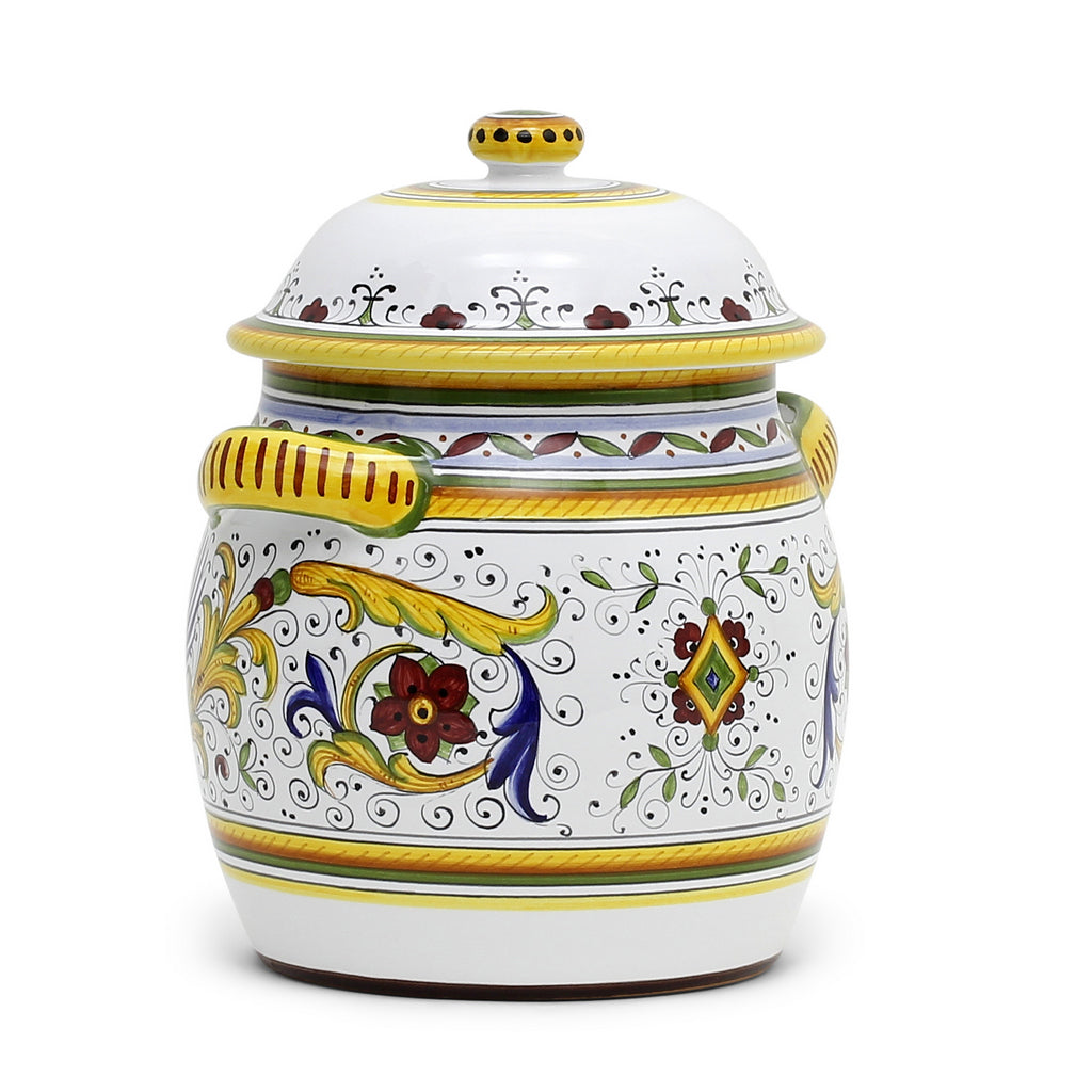 RAFFAELLESCO: Traditional Deruta Biscotti Jar
