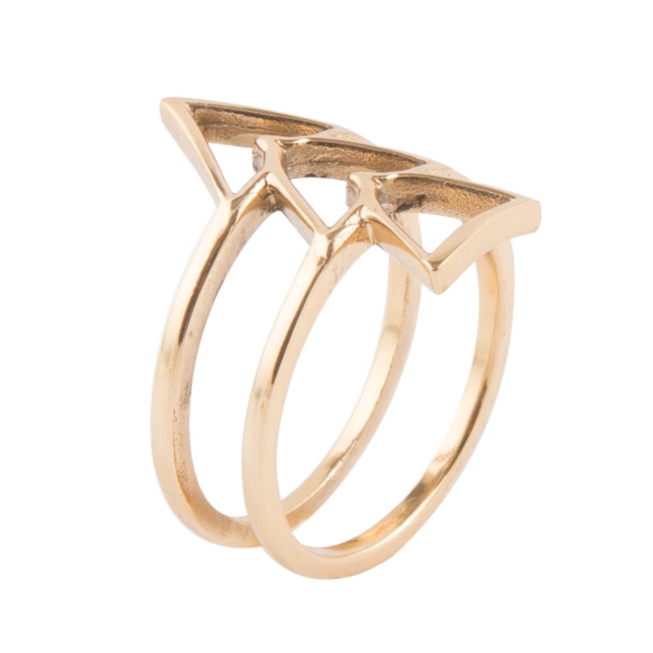1, 2, 3 Go Golden Bronze Ring Barse Jewelry
