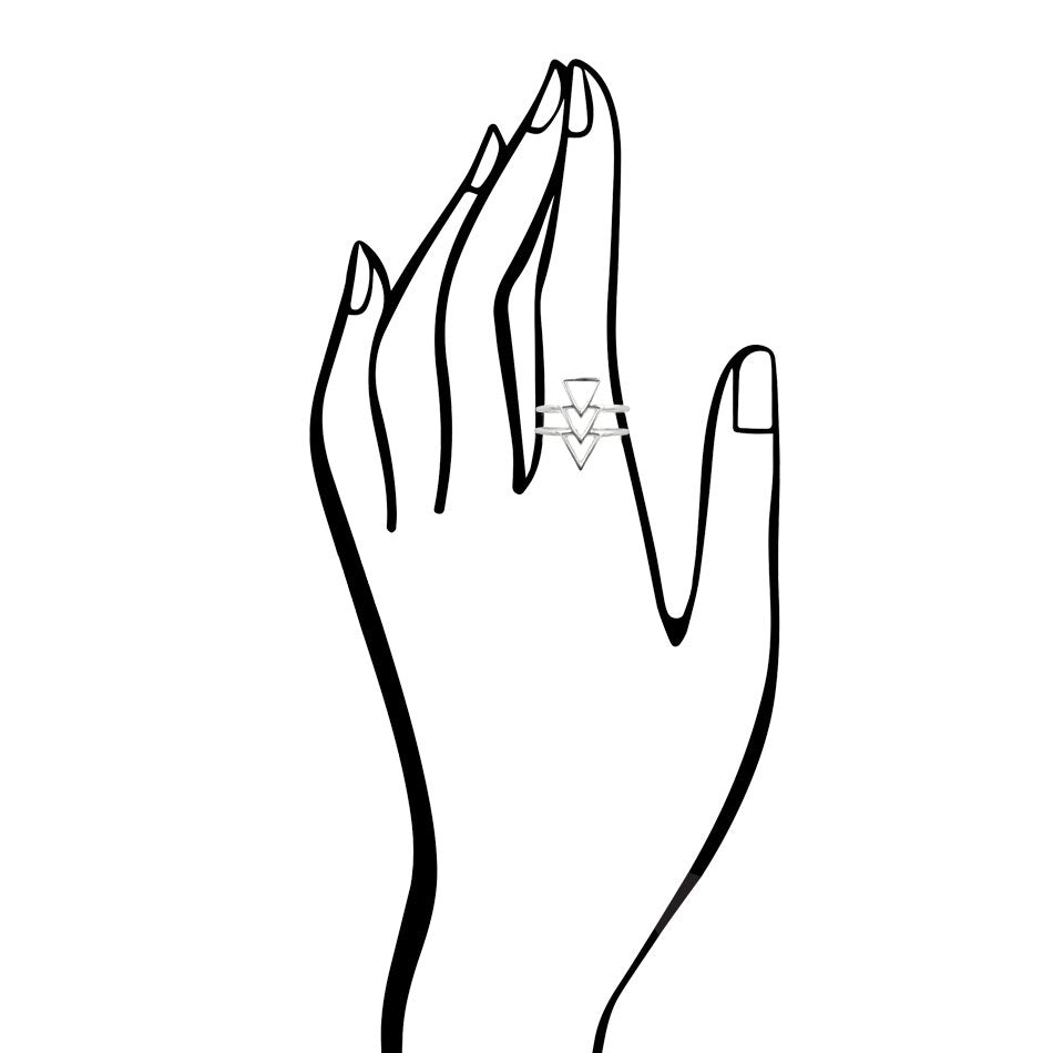 Go Triangle Sterling Silver Ring Barse Jewelry