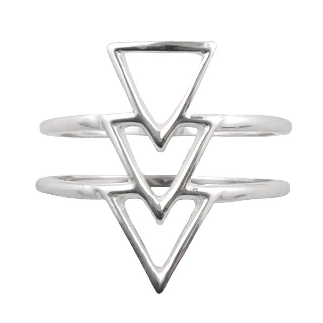 Go Triangle Sterling Silver Ring Barse Jewelry