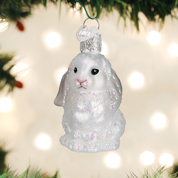White Baby Bunny Ornament