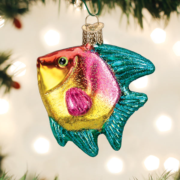 Pink/yellow Tropical Angelfish Ornament