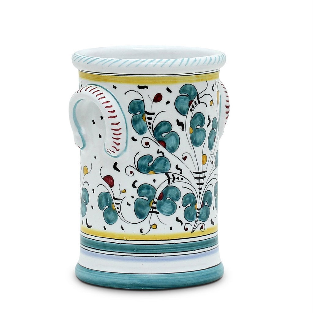 ORVIETO GREEN ROOSTER: Utensil Holder
