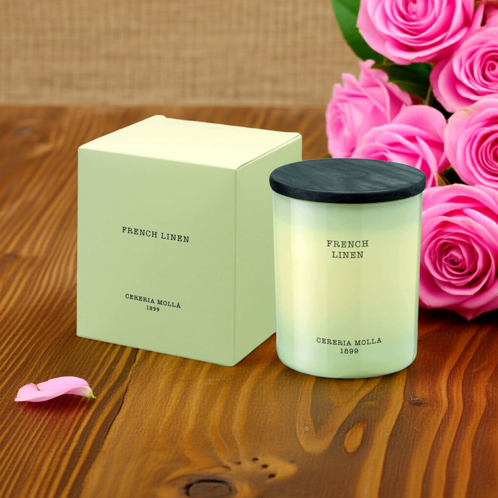 Cereria Molla - French Linen Ivory Premium Candle - 8 0z / 230 g - Coastous