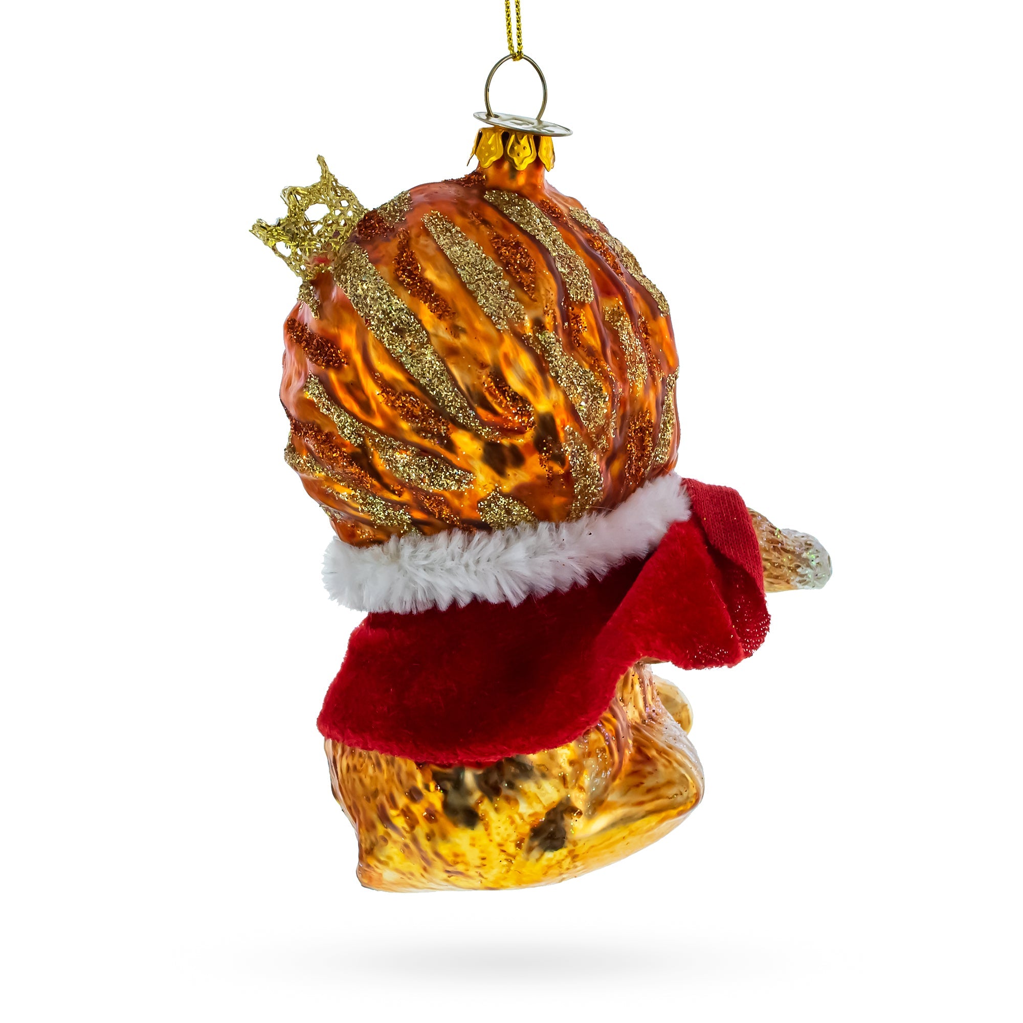 Regal Lion in Cape Glass Christmas Ornament