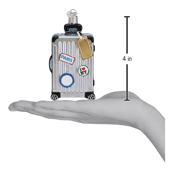 Rolling Suitcase Ornament Old World Christmas
