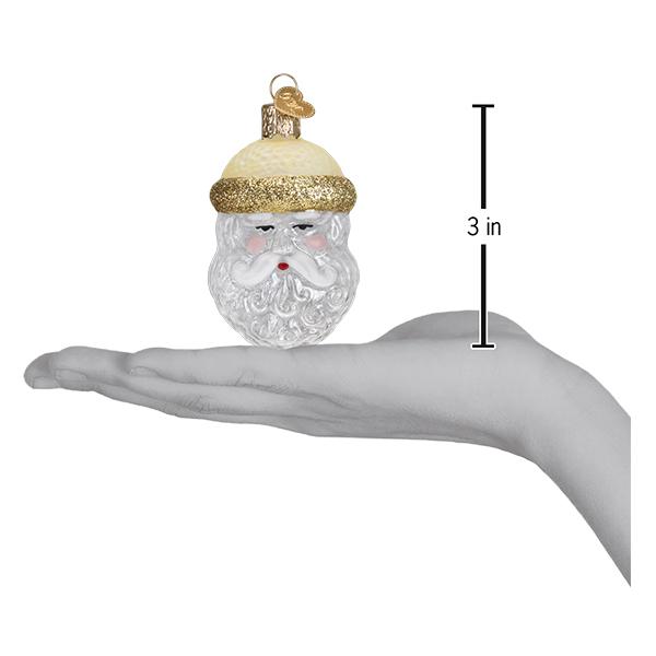 Crystal Santa Ornament