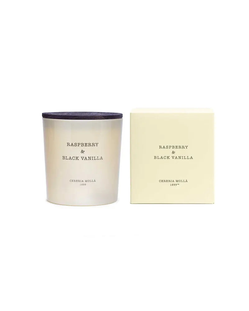 Cereria Molla - Raspberry Black Vanilla Ivory 3 wick XL Candle - 21 oz / 600 g