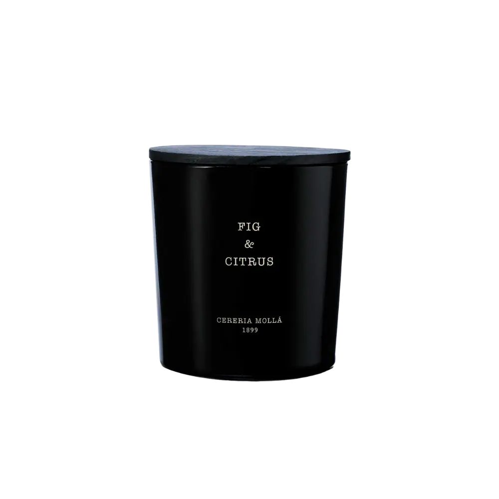 Cereria Molla - Fig & Citrus Black 3 wick XL Candle - 21 oz / 600 g