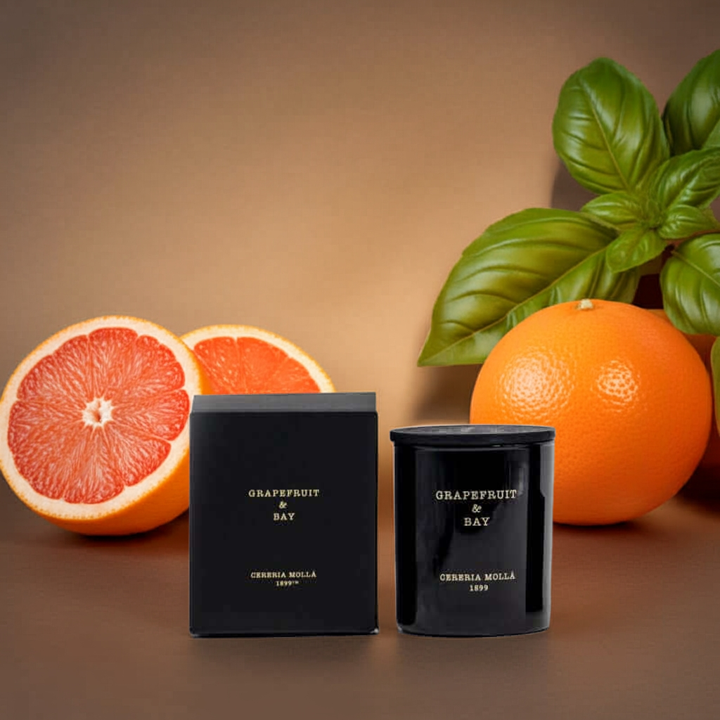 Cereria Molla - Grapefruit & Bay Black Premium Candle - 8 oz / 230 g - Coastous