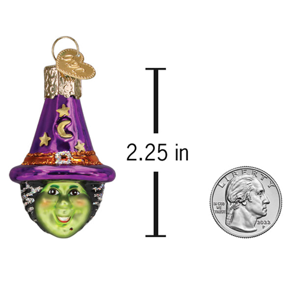 Mini Witch Head Ornament