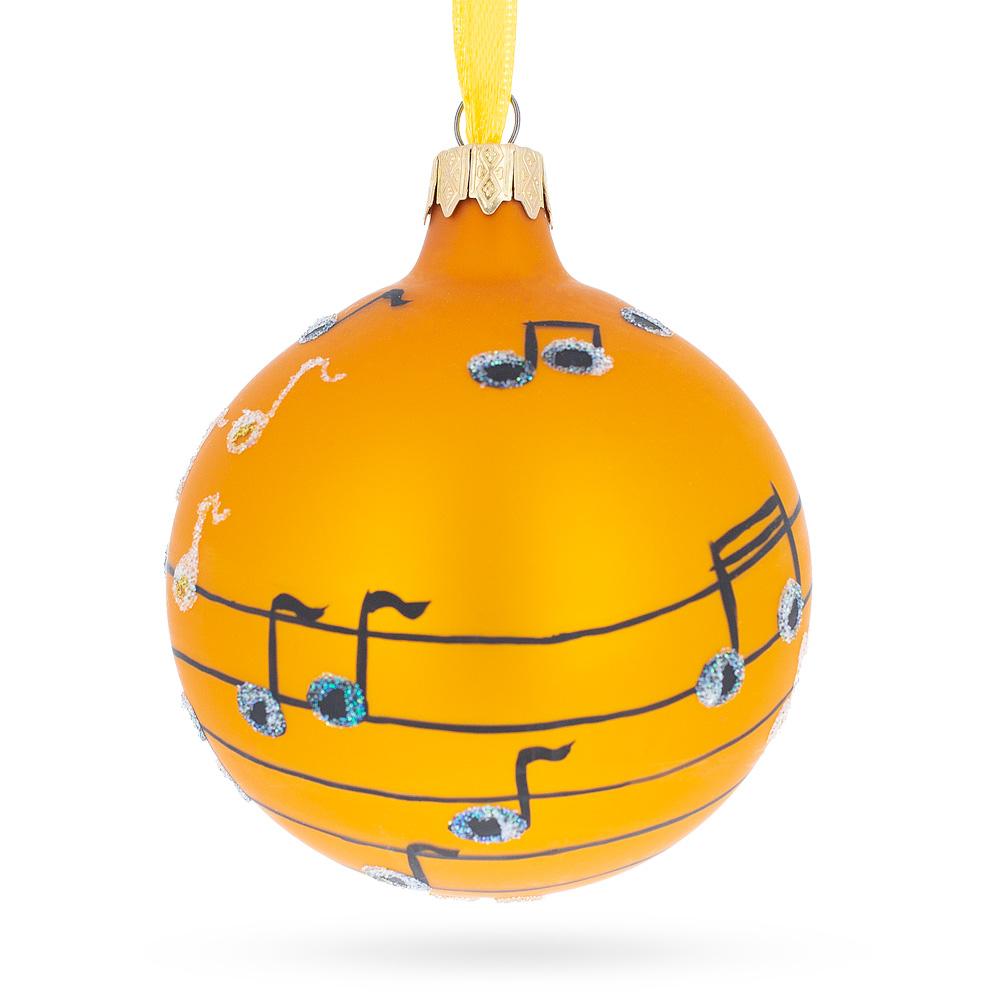 Saxophone Music Lover Glass Ball Christmas Ornament 3.25 Inches