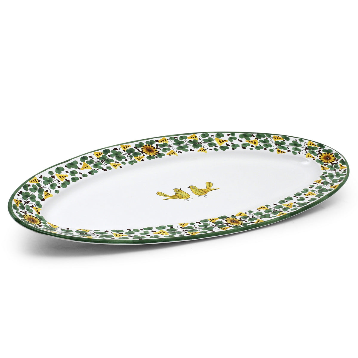 ARABESCO VERDE: Fish/Hors d'Oeuvres Oval Narrow Platter