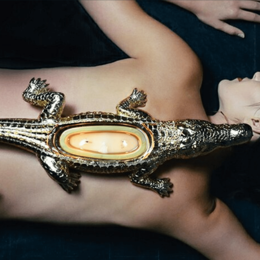 Gold Grand Alligator Candle