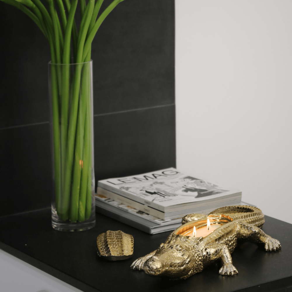 Gold Grand Alligator Candle
