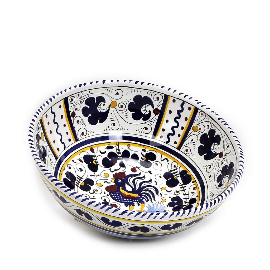 ORVIETO BLUE ROOSTER: Salad Bowl (Medium) 10"