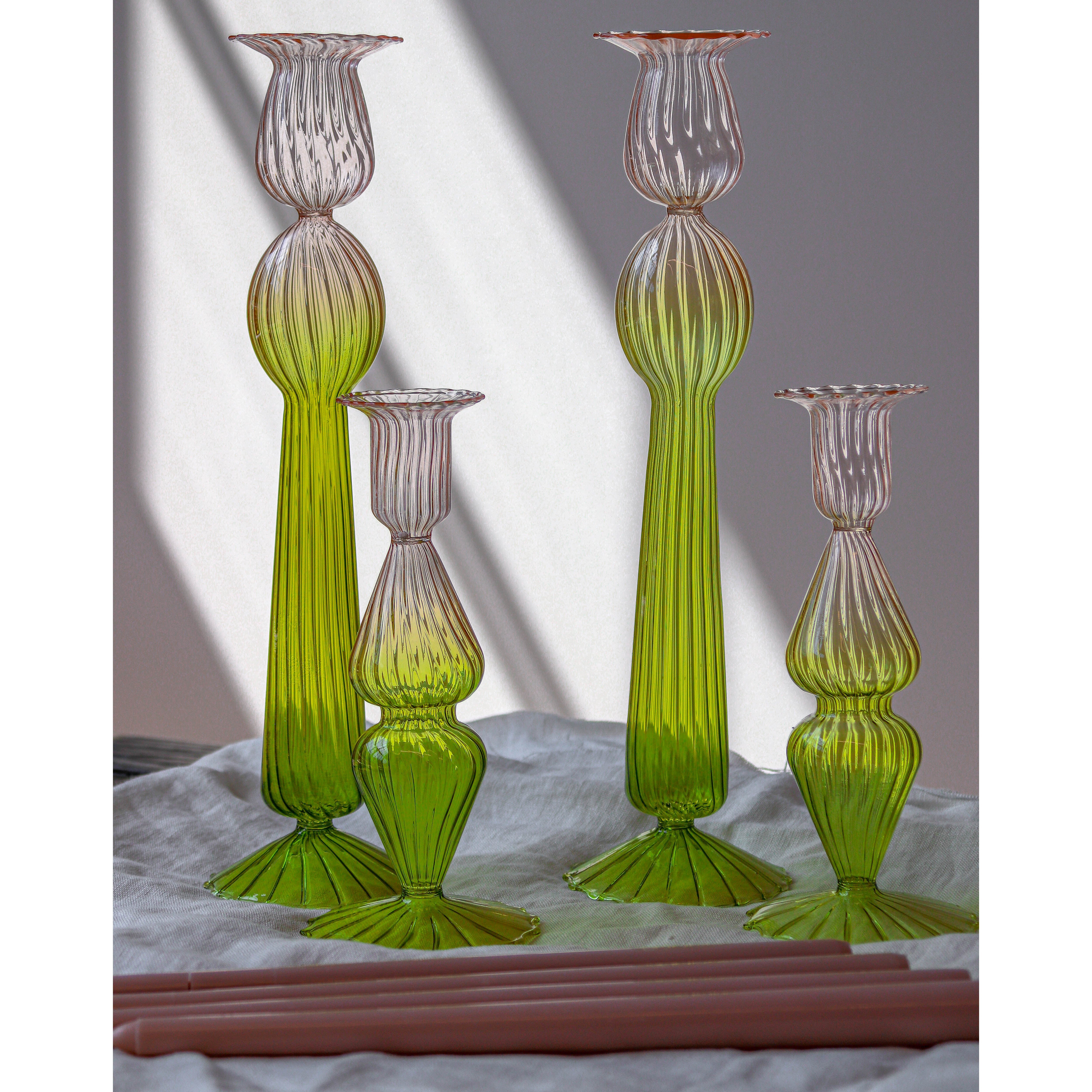 Bergamot Met Rose Candle Holder - Set of 4 Ro'Table