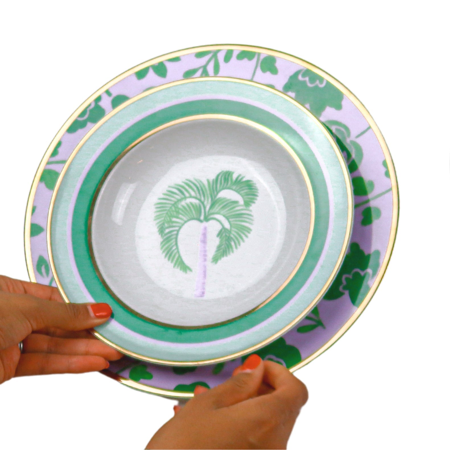 Bernadette Palm Soup Bowl - Set of 4 (+1 Bonus Bowl) Ro'Table