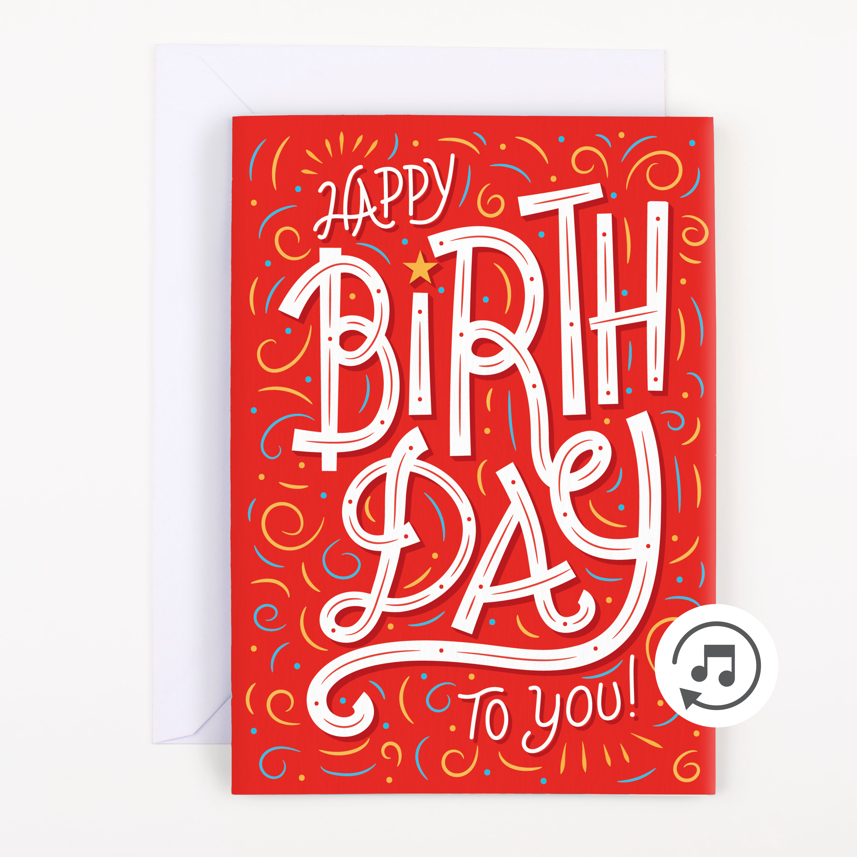 Endless Birthday Card with Glitter Joker Greeting