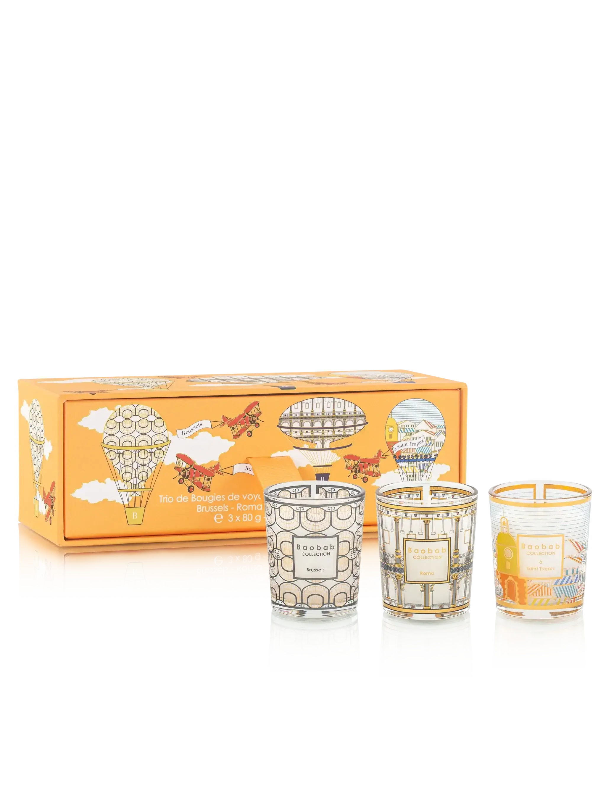 TRIO TRAVEL CANDLES BRUSSELS - ROMA - SAINT TROPEZ Coastous