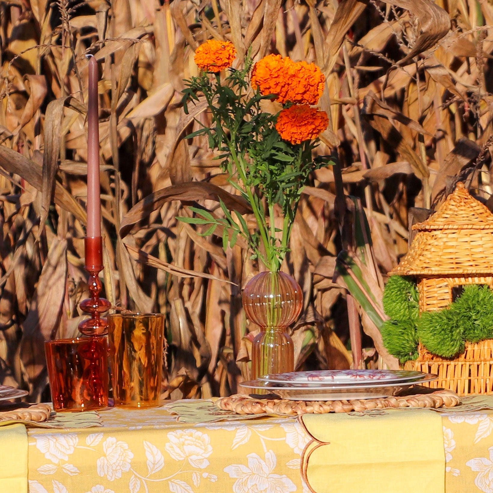 Café Brown Candle Holder - Pair Ro'Table