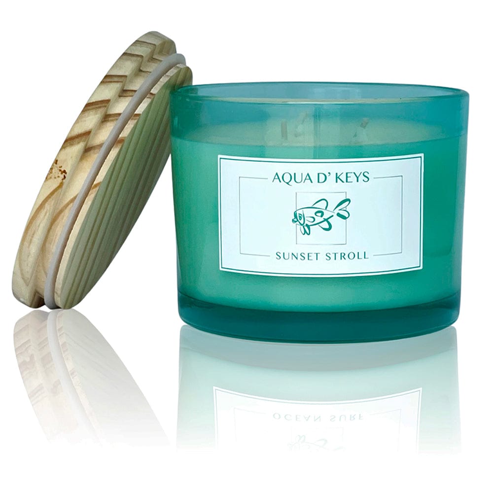 Sunset Stroll Hand Poured Candle AQUA D' KEYS