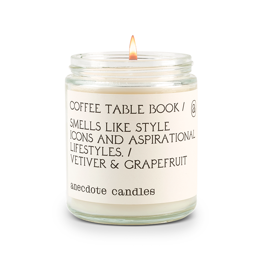 Coffee Table Book Anecdote Candles
