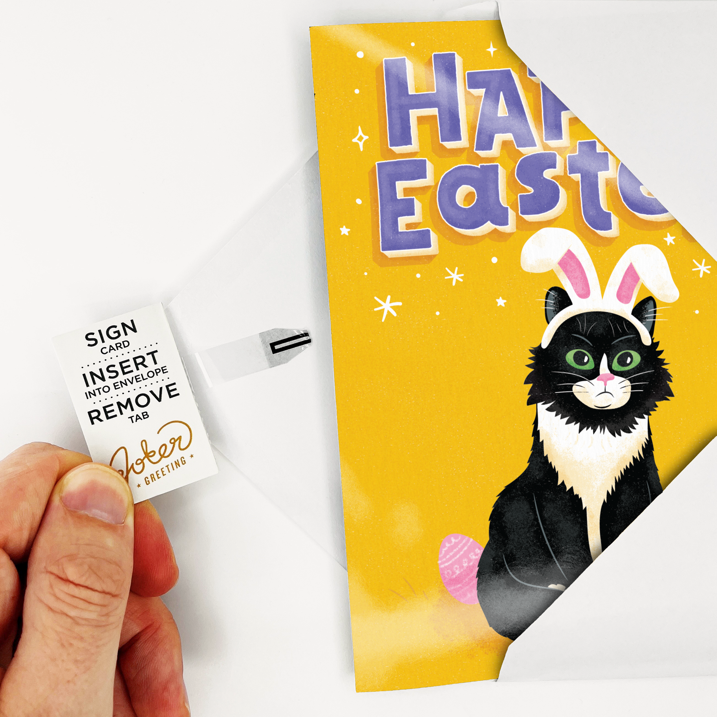 Endless Easter Card With Glitter Joker Greeting