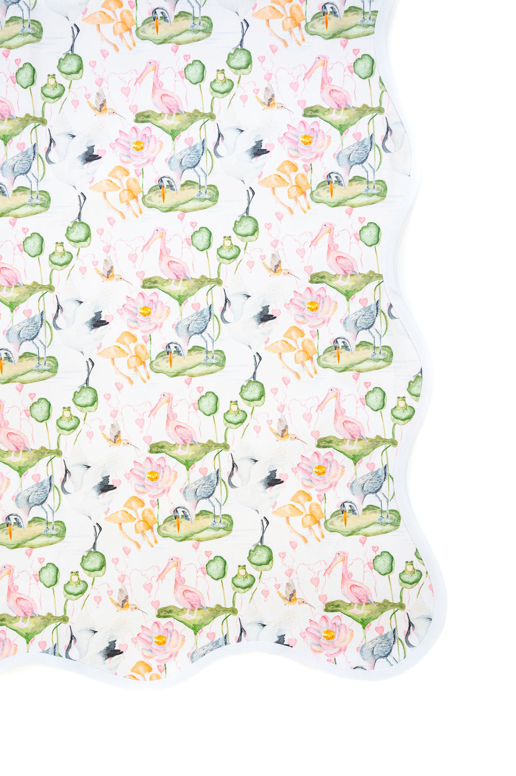 Scalloped Square Game Table Topper | Waterlily