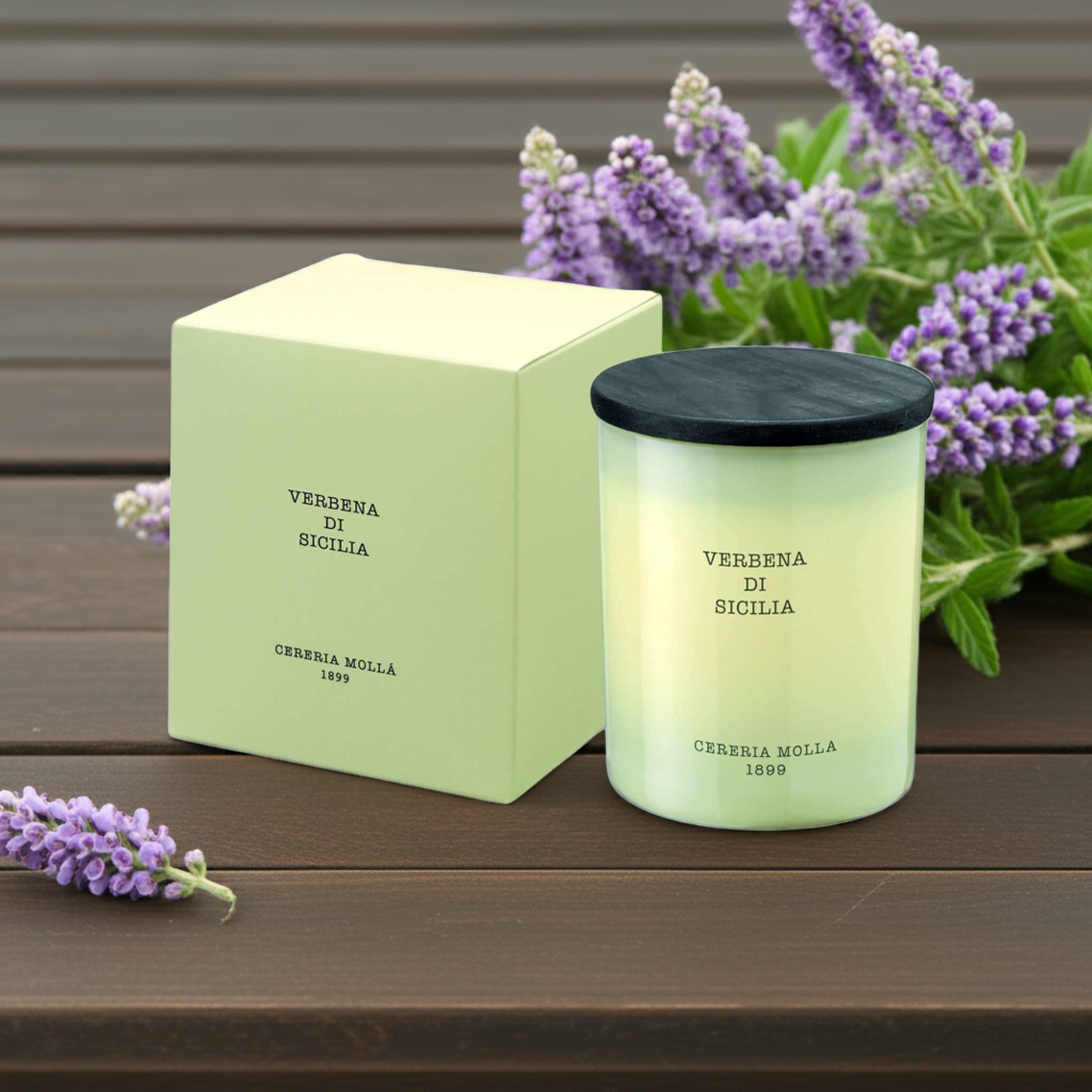 Cereria Molla - Verbena di Sicilia Ivory Premium Candle - 8 oz / 230 g - Coastous