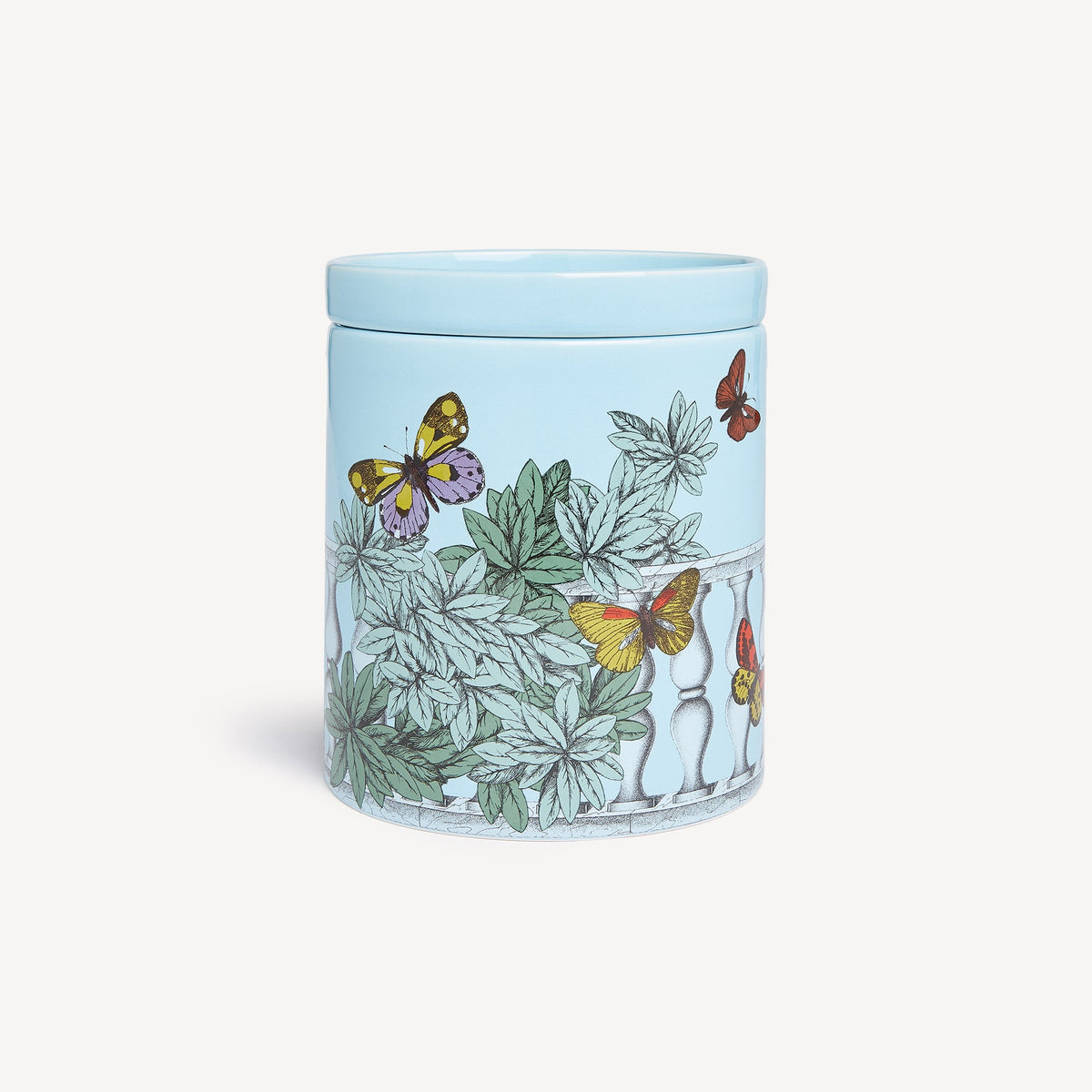 Fornasetti NEL MENTRE Large Candle – Farfalle e Balaustra, Giardino Segreto