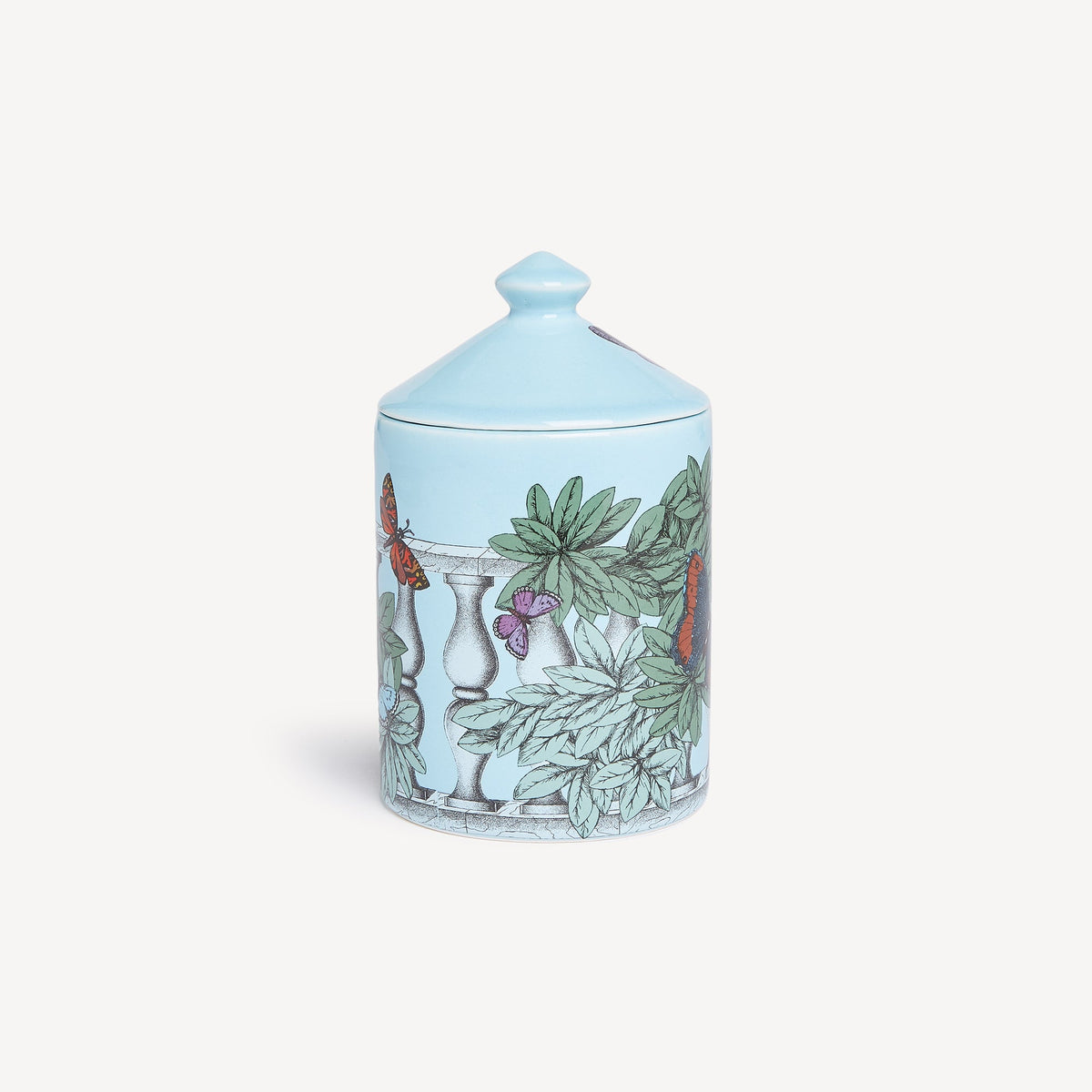 Fornasetti SE POI Candle – Farfalle e Balaustra, Giardino Segreto