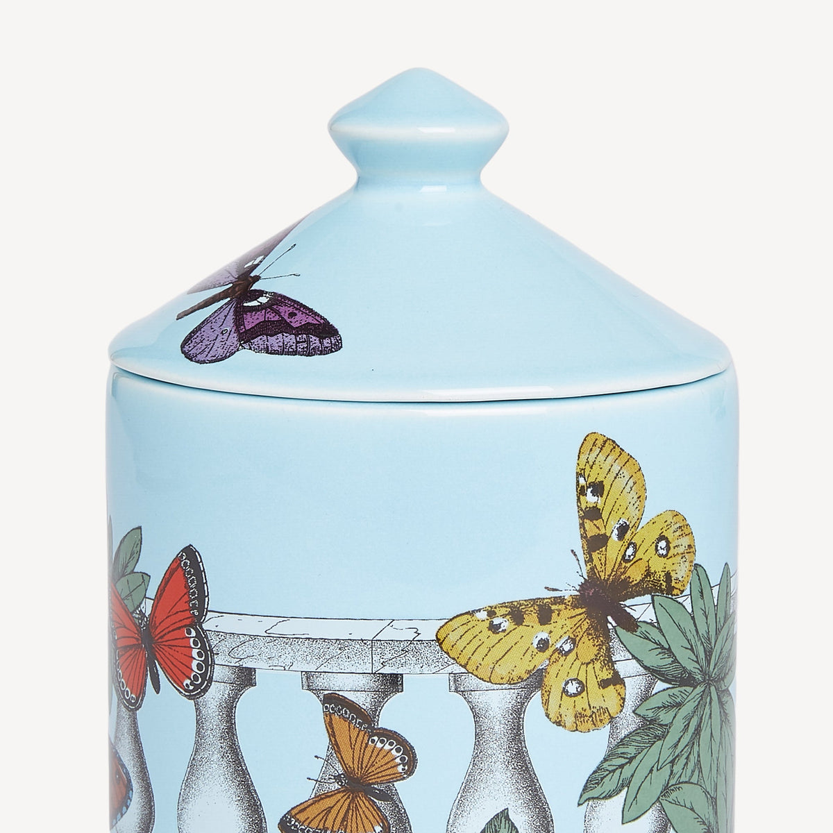 Fornasetti SE POI Candle – Farfalle e Balaustra, Giardino Segreto