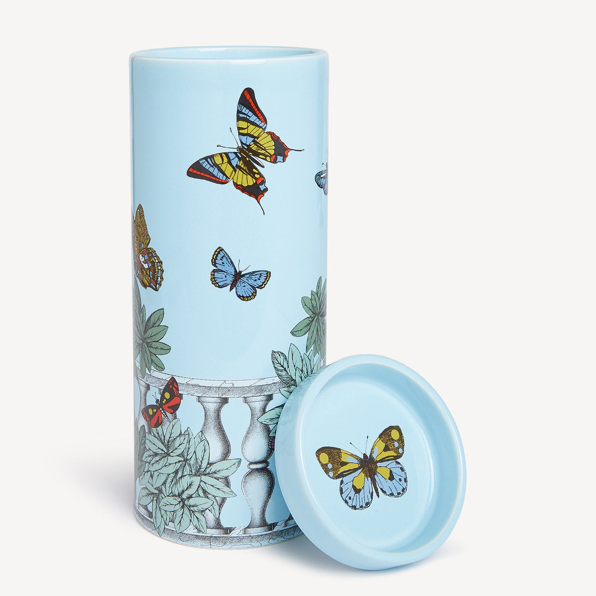 Fornasetti NEL MENTRE Set of 3 Candles – Farfalle e Balaustra, Giardino Segreto