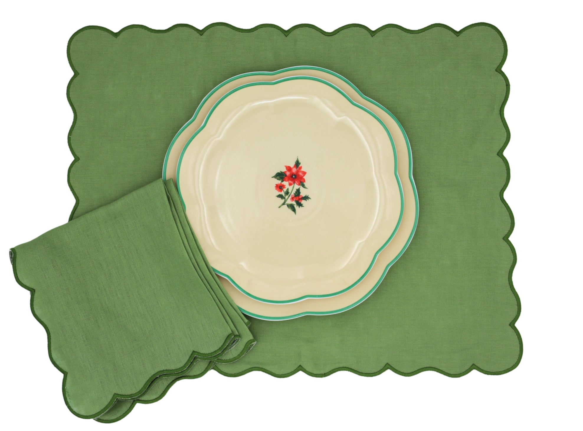 Fabled Flora Scalloped Starter Plate - Case of 12 Plates (+3 Bonus Plates) Ro'Table