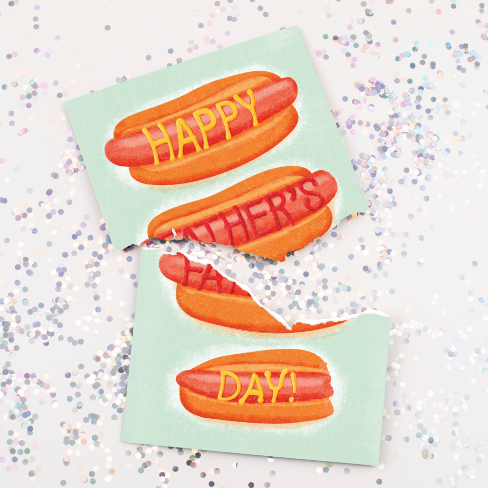 Endless Dad, Dad, Dad, Father's Day Card with glitter Joker Greeting