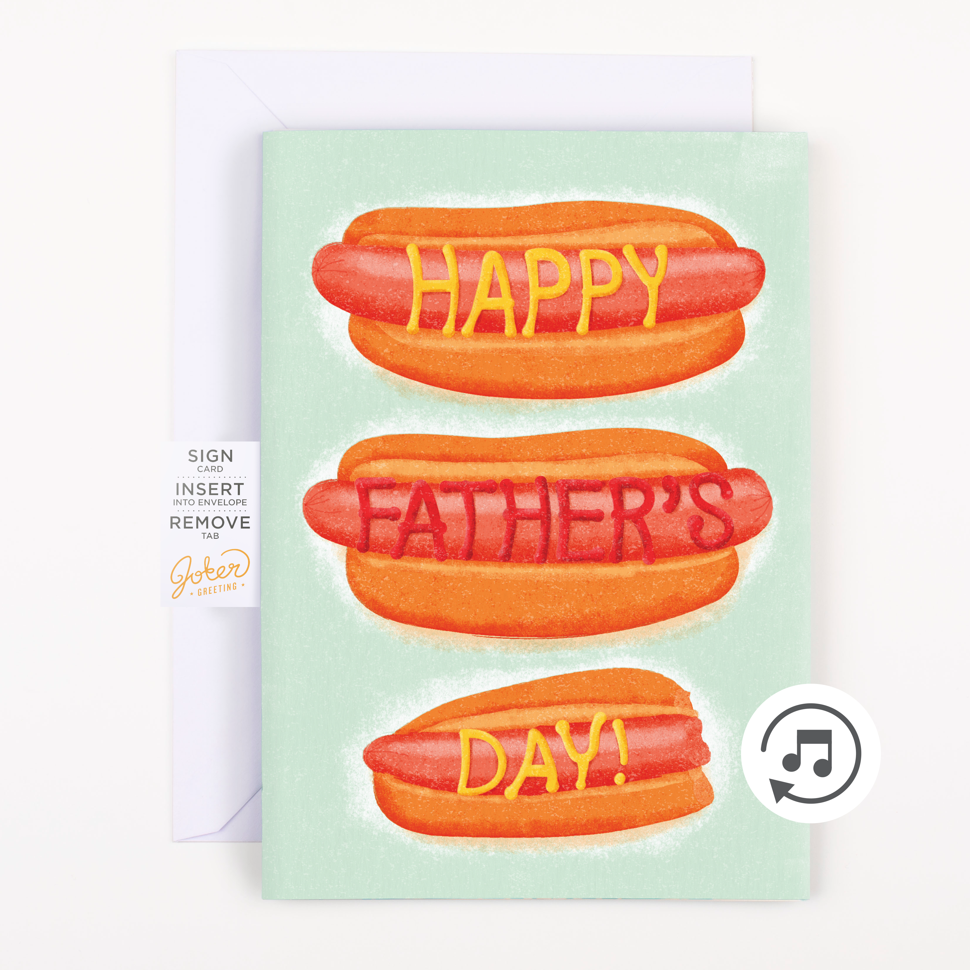 Endless Dad, Dad, Dad, Father's Day Card with glitter Joker Greeting
