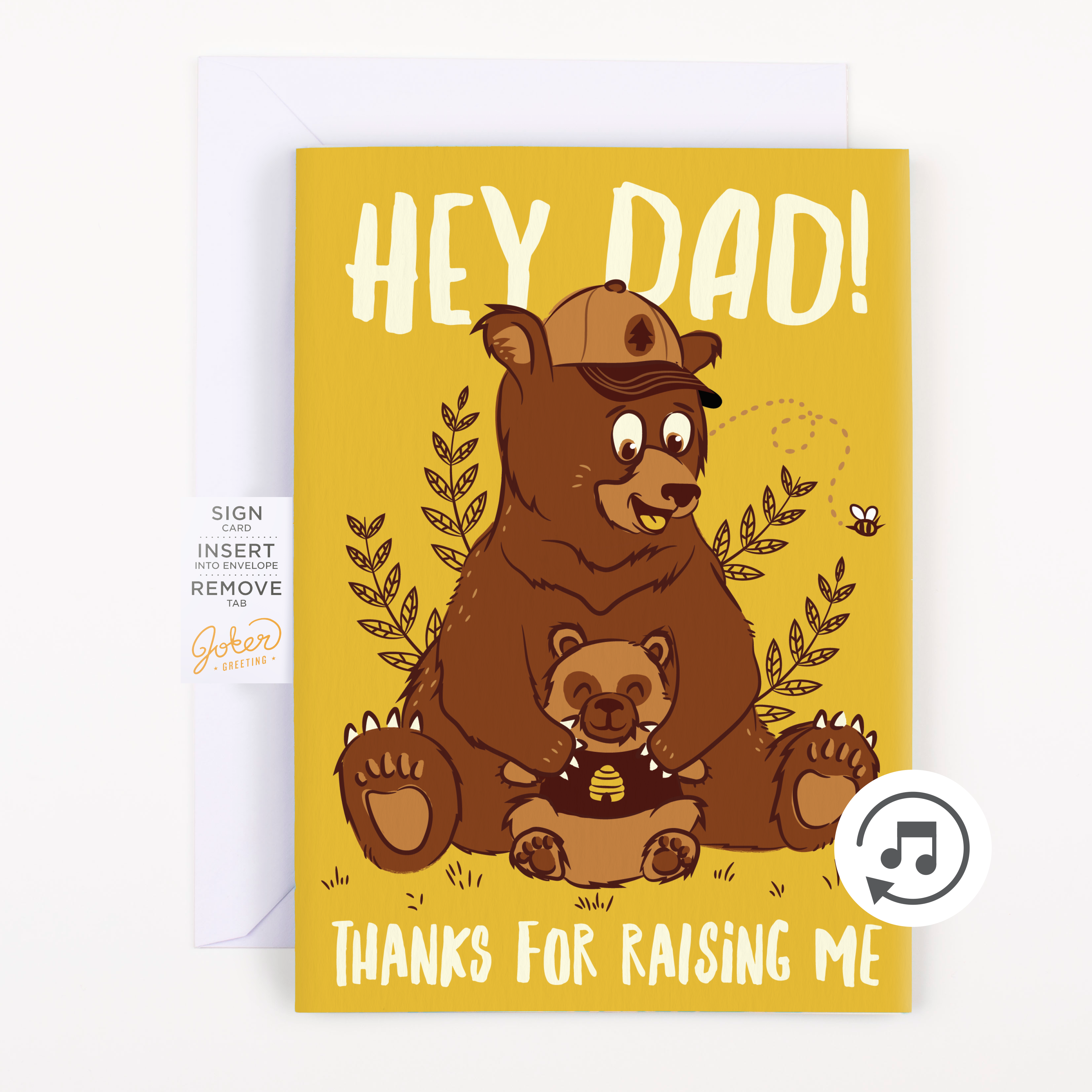 Endless Baby Crying Father's Day With Glitter Joker Greeting