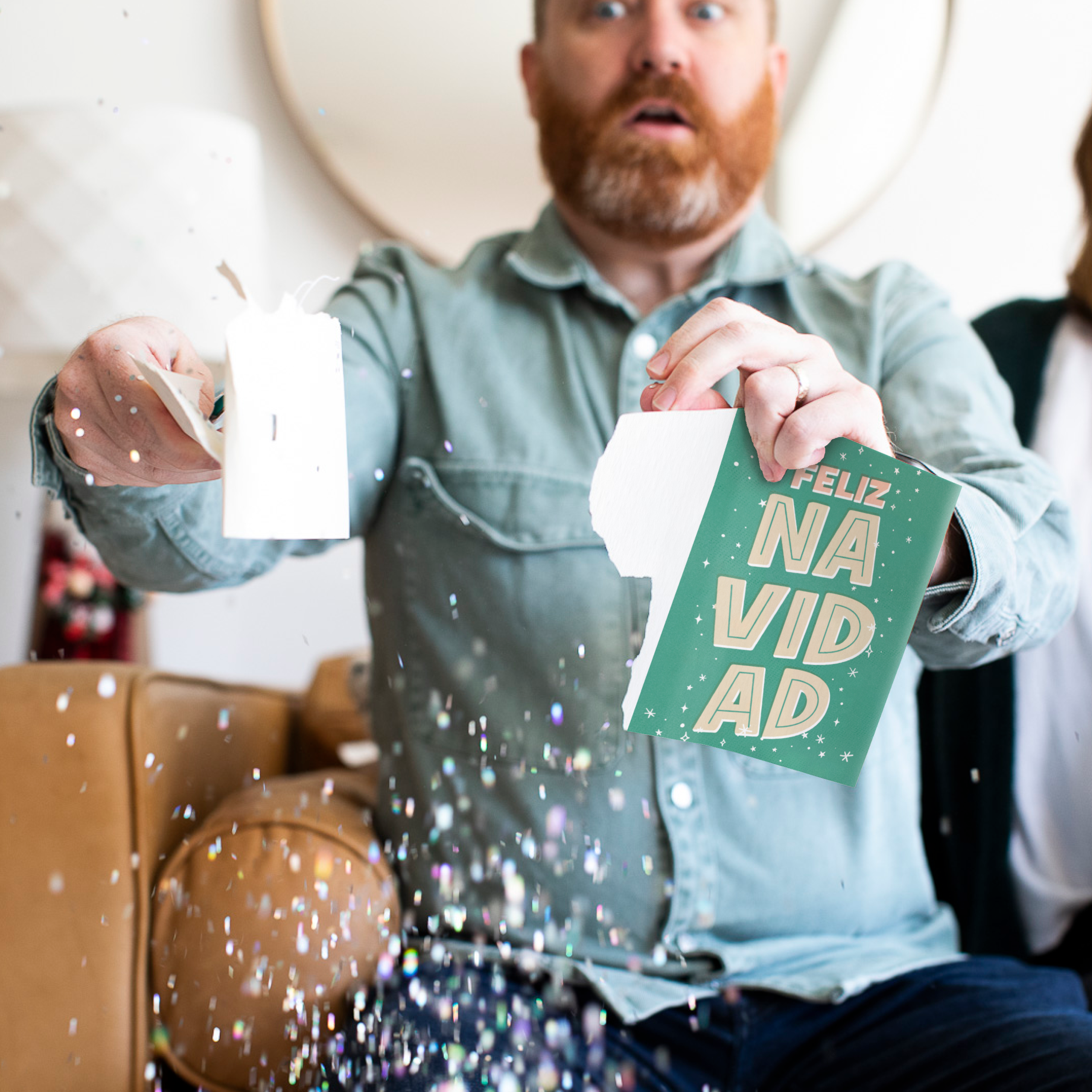 Endless Feliz Navidad Card with Glitter Joker Greeting