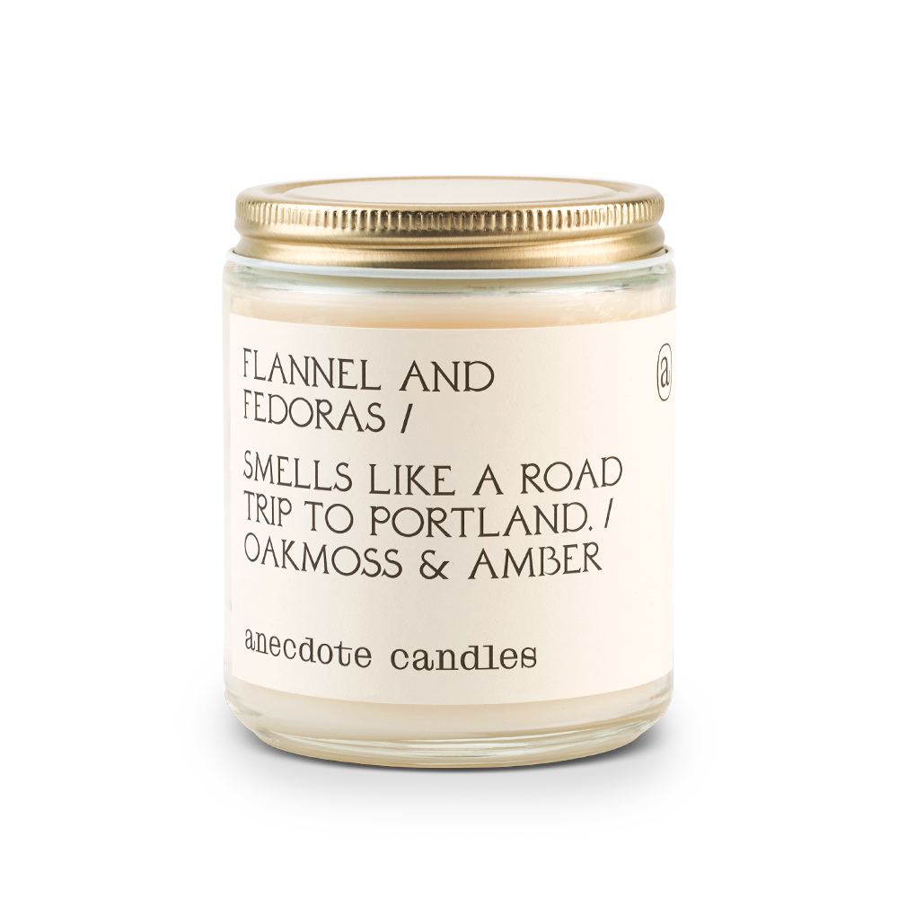 Flannel & Fedoras Anecdote Candles