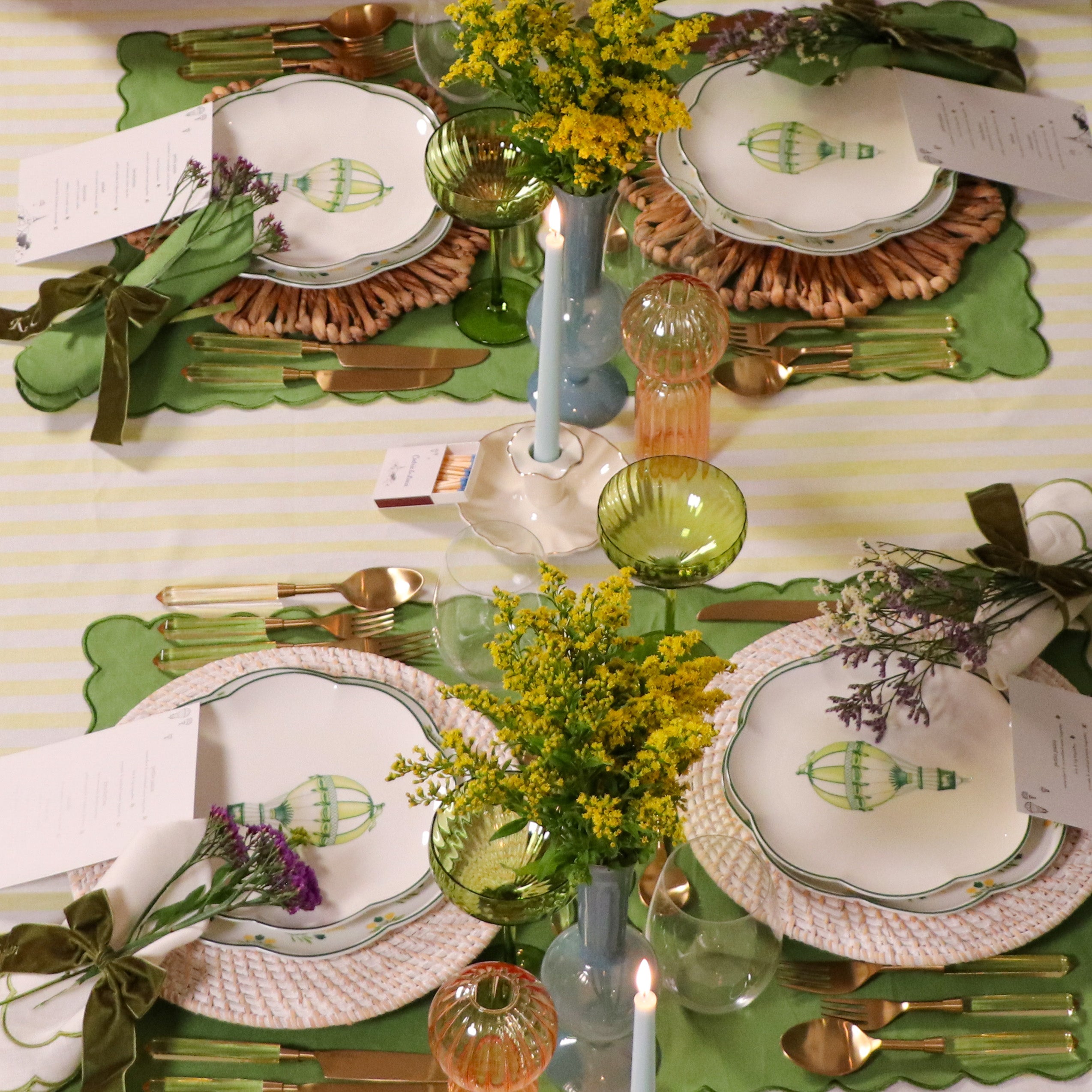 Frosted Blue Haze Vase - Pair Ro'Table