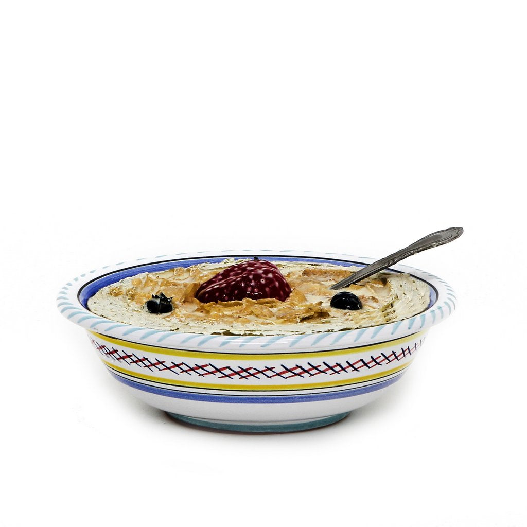 ORVIETO GREEN ROOSTER: Cereal/Salad Bowl