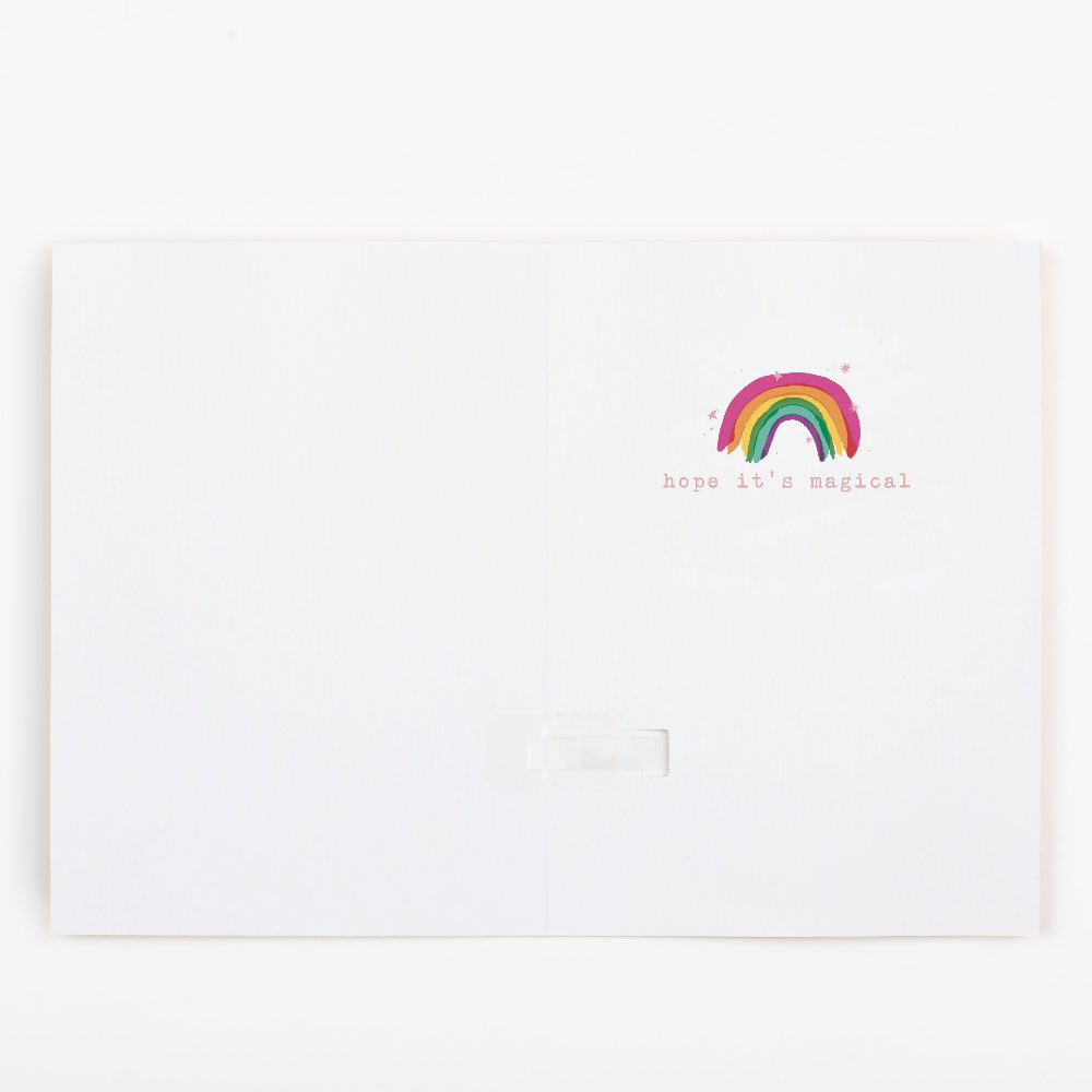 Endless Birthday Cake Card with Glitter Joker Greeting