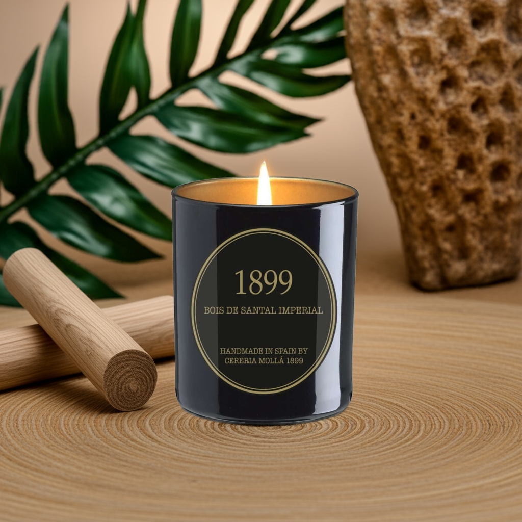 Bois de Santal Imperial Black & Gold Premium Candle Coastous