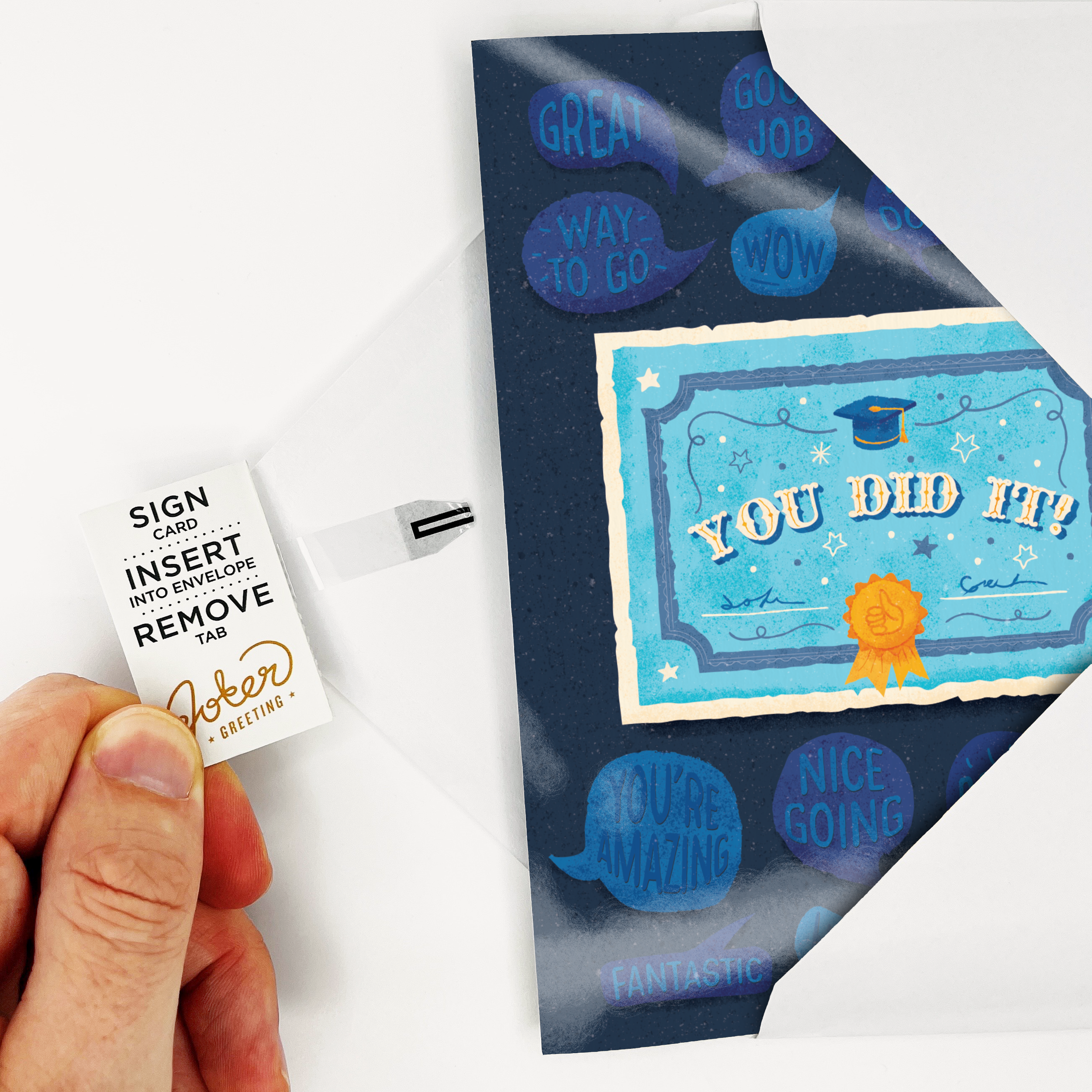 Endless Off-tune Graduation Card with Glitter Joker Greeting