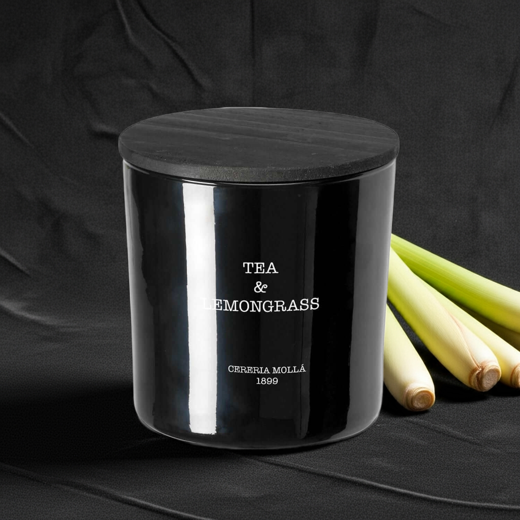 Cereria Molla - Tea & Lemongrass 3 wick XL Candle - 21 oz / 600 g - Coastous