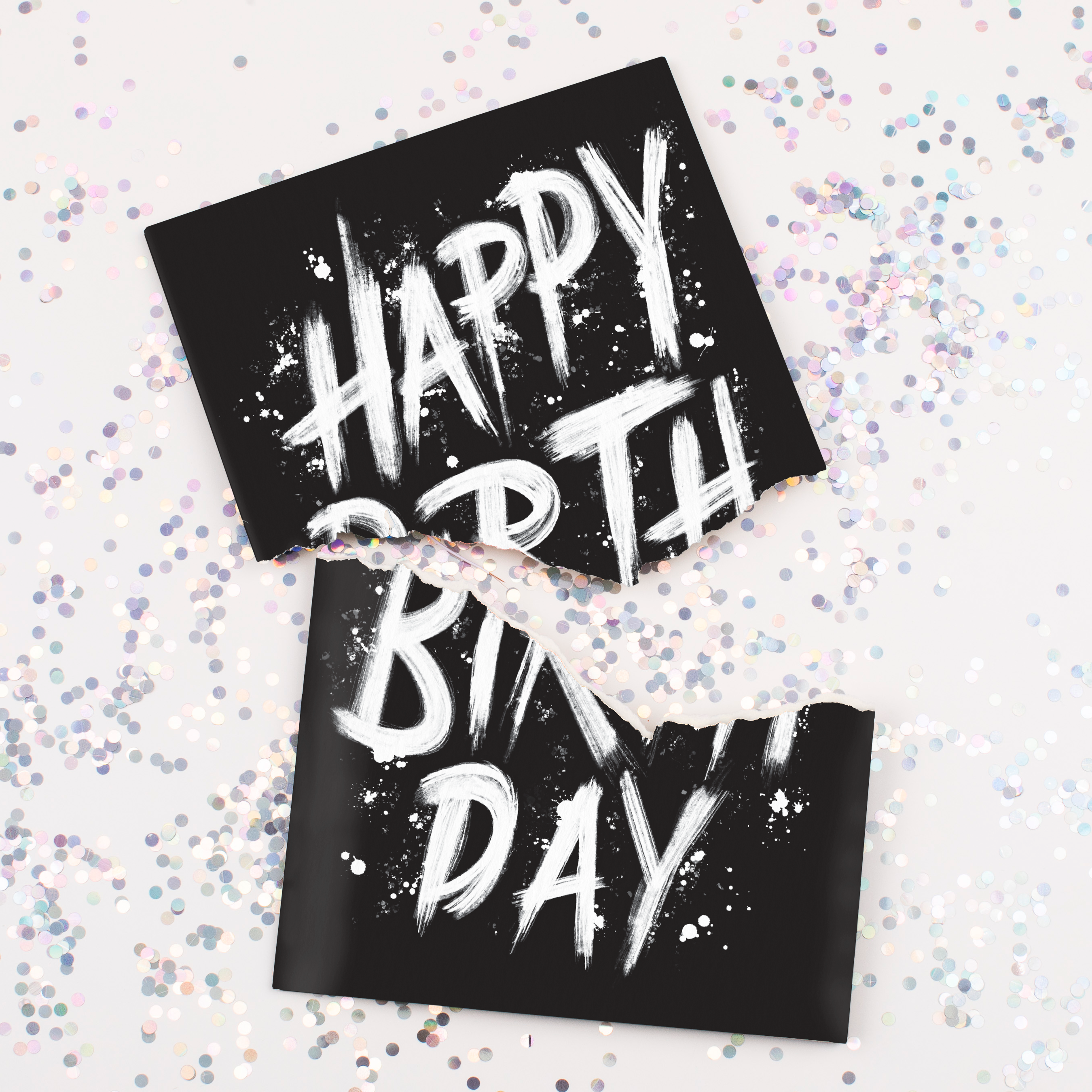Endless Screamer Birthday Card with Glitter Joker Greeting