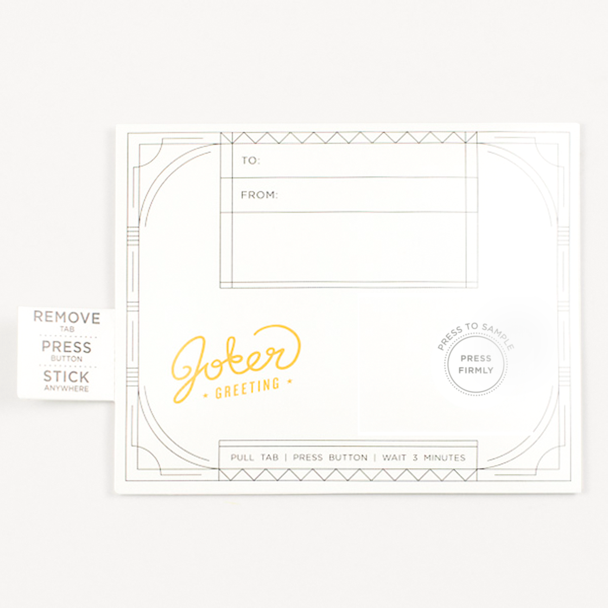 Hide and Prank Scream Glitter Trap Joker Greeting