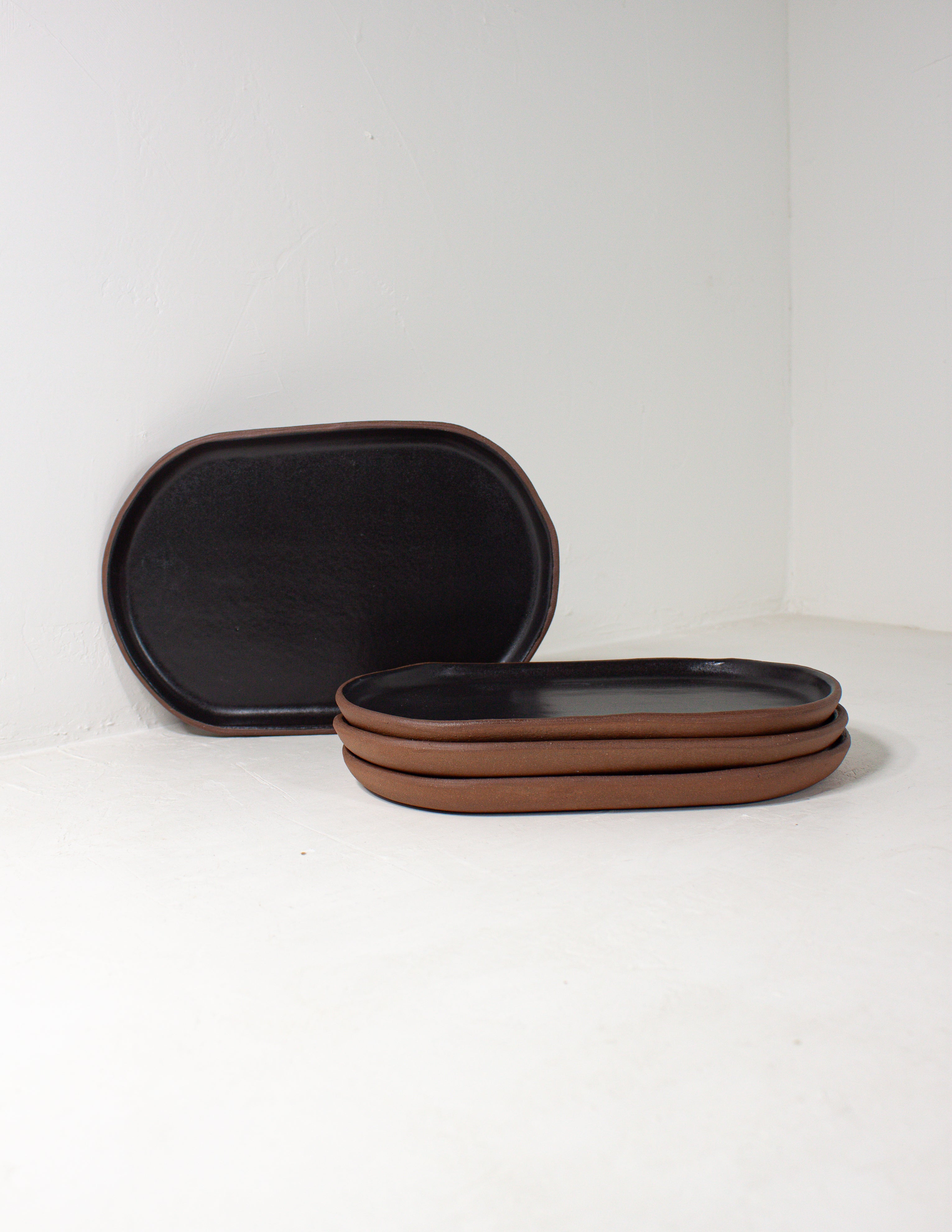 Small Oval Platter Black Oak Art